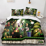 Super Mario Cosplay Bedding Set Full Duvet Cover Comforter Bed Sheets - EBuycos