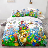 Super Mario Cosplay Bedding Set Full Duvet Cover Comforter Bed Sheets - EBuycos