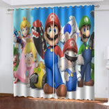 Super Mario Curtains Blackout Window Treatments Drapes for Room Decor