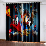 Super Mario Curtains Cosplay Blackout Window Drapes