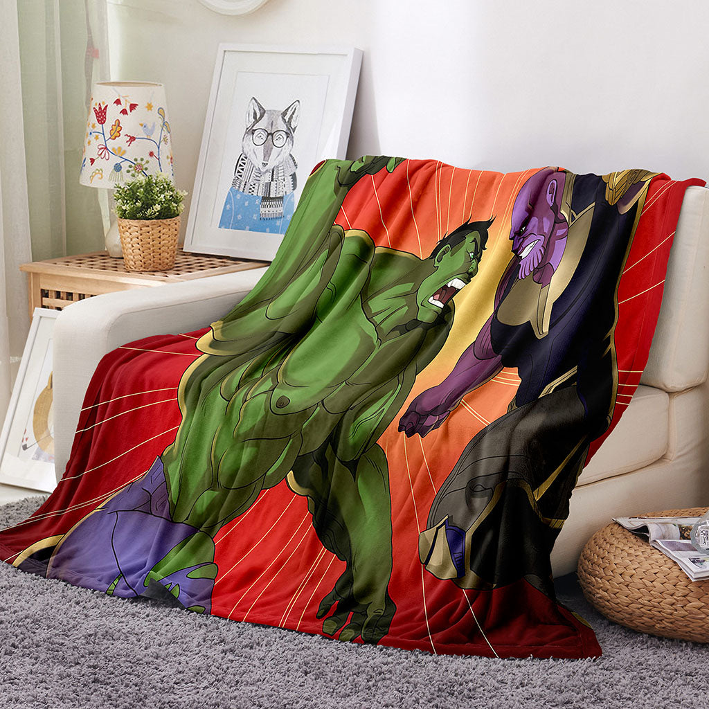 Superhero Hulk Blanket Flannel Throw Room Decoration