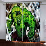 Superhero Hulk Pattern Curtains Blackout Window Drapes