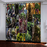 Superhero Hulk Pattern Curtains Blackout Window Drapes