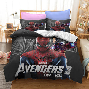 Superhero Spiderman Bedding Set Quilt Duvet Cover Bed Sheets Sets - EBuycos