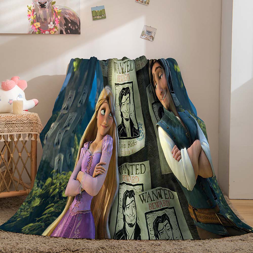 Tangled Blanket Pattern Flannel Throw Room Decoration