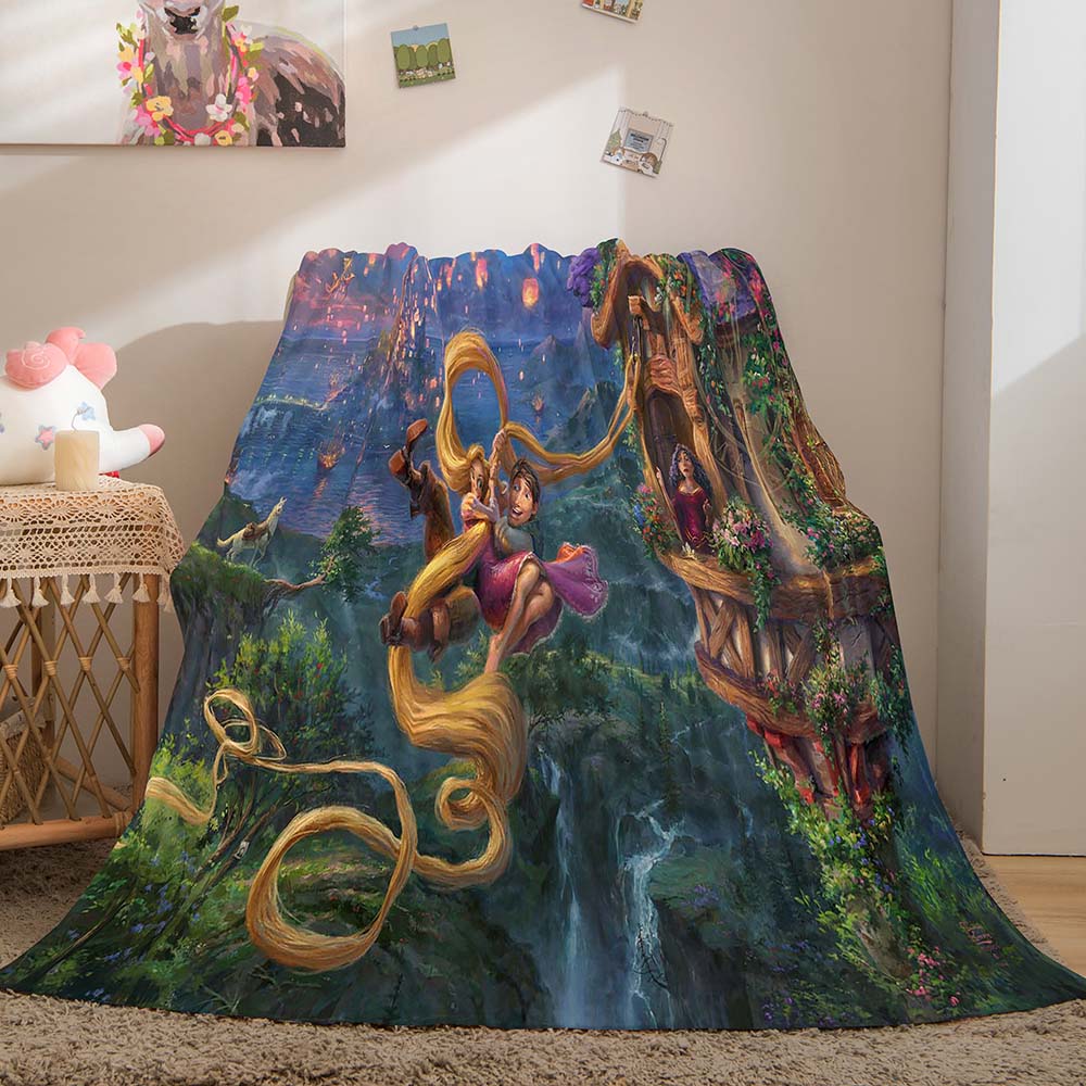 Tangled Blanket Pattern Flannel Throw Room Decoration