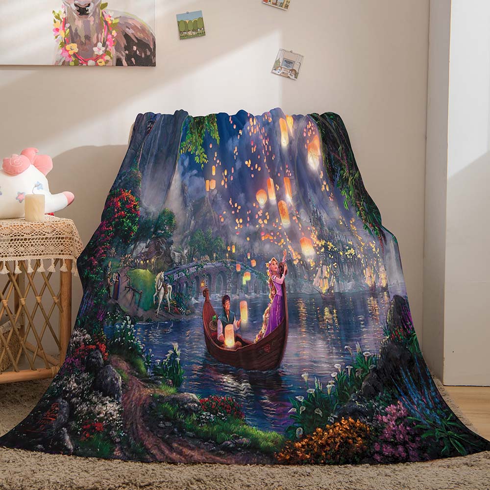 Tangled Blanket Pattern Flannel Throw Room Decoration