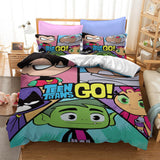 Teen Titans Go Kids Bedding Set Quilt Duvet Cover Bed Sheets Sets - EBuycos