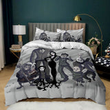 The Addams Family Cosplay Bedding Set Comforter Duvet Cover Bed Sheets - EBuycos