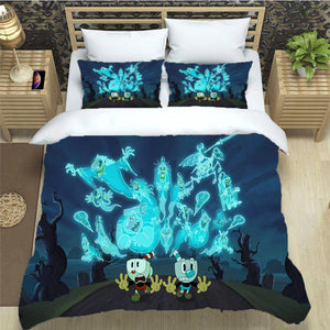 The Cuphead Show Bedding Set Quilt Cover Without Filler