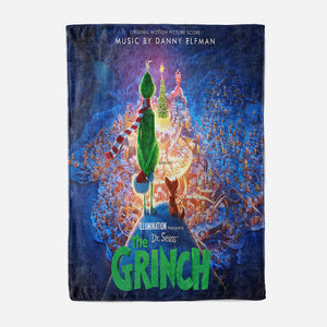 The Grinch Blanket Pattern Flannel Throw Room Decoration