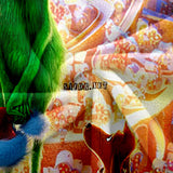 The Grinch Blanket Pattern Flannel Throw Room Decoration