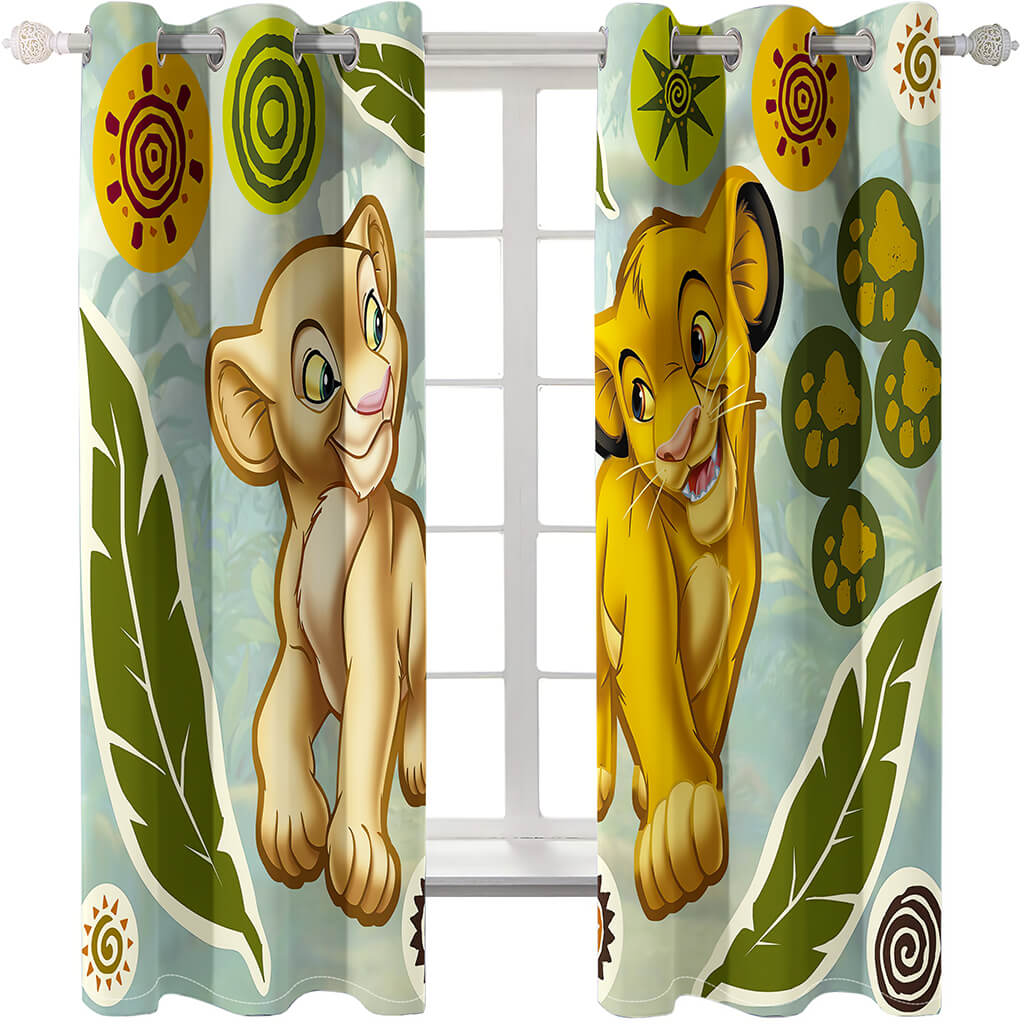 The Lion King Curtains Blackout Window Treatments Drapes for Room Decoration