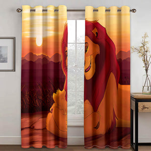 The Lion King Curtains Cosplay Blackout Window Treatments Drapes