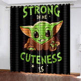 The Mandalorian Baby Yoda Curtains Blackout Window Drapes