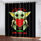 The Mandalorian Baby Yoda Curtains Blackout Window Drapes