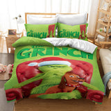 The Santa Grinch Christmas Cosplay Bedding Set Quilt Cover Without Filler