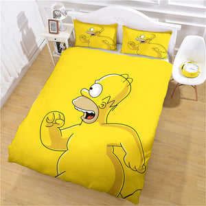 The Simpsons Bedding Set Cosplay Quilt Cover Without Filler