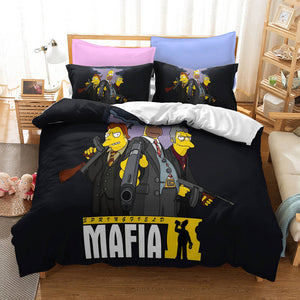 The Simpsons Cosplay Bedding Set Quilt Duvet Covers Bed Sheets Sets - EBuycos