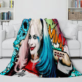 The Suicide Squad Harley Quinn Flannel Fleece Throw Cosplay Blanket - EBuycos