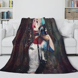 The Suicide Squad Harley Quinn Flannel Fleece Throw Cosplay Blanket - EBuycos