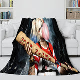 The Suicide Squad Harley Quinn Flannel Fleece Throw Cosplay Blanket - EBuycos