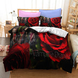 The Vampire Diaries Cosplay Bedding Duvet Quilt Cover Bed Sheets Sets - EBuycos