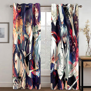 Tokyo Ghoul Curtains Cosplay Blackout Window Treatments Drapes for Room Decor