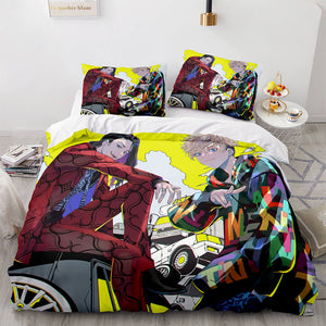 Tokyo Revengers Cosplay 3 Piece Bedding Set Duvet Cover Bed Sheets - EBuycos