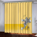 Tom and Jerry Curtains Pattern Blackout Window Drapes