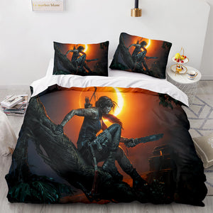 Tomb Raider Cosplay Comforter Bedding Sets Duvet Covers Bed Sheets - EBuycos