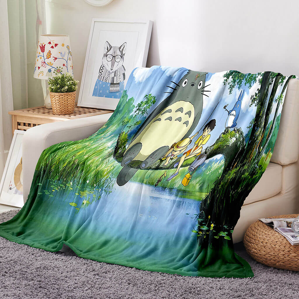 Totoro Blanket Flannel Throw Room Decoration