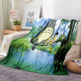 Totoro Blanket Flannel Throw Room Decoration