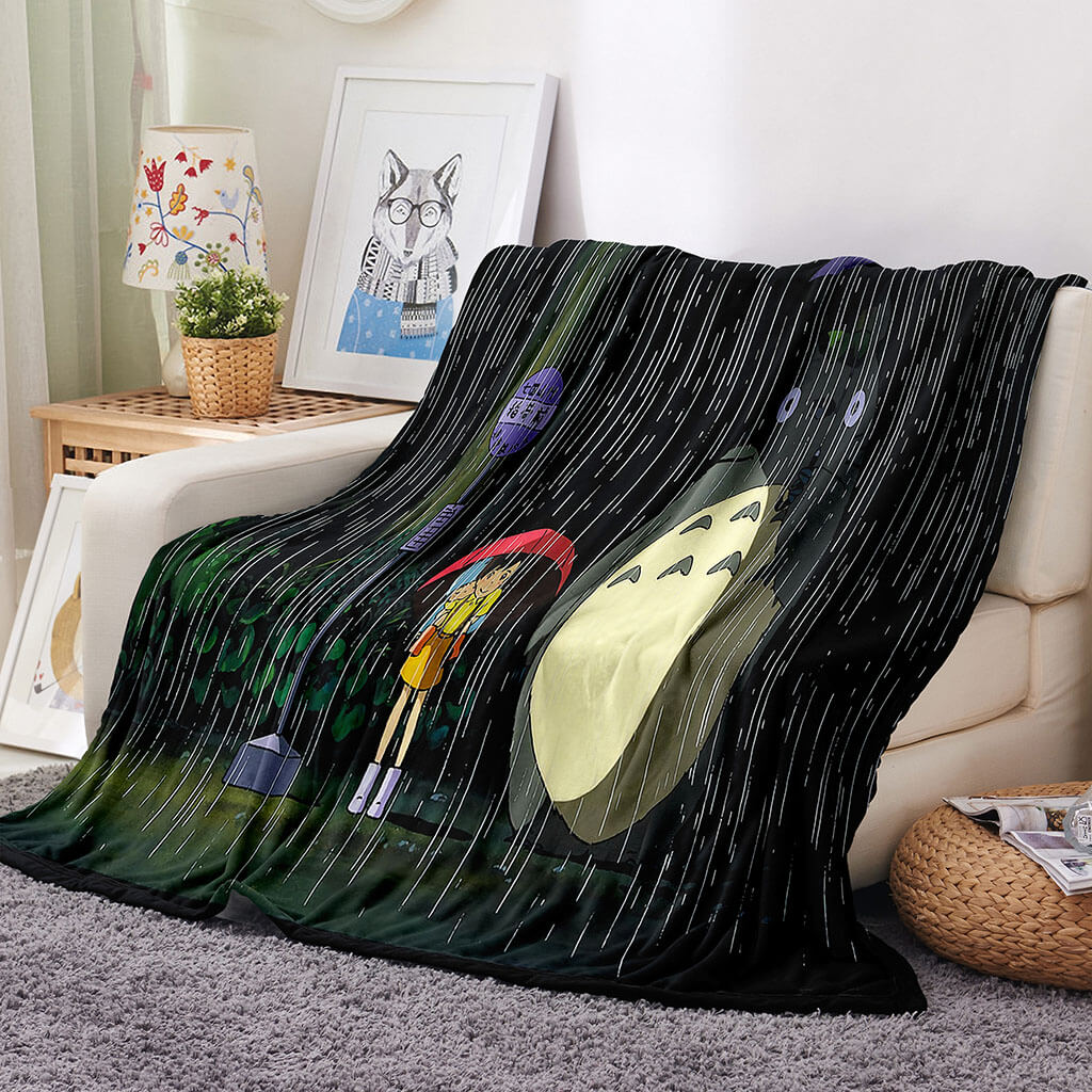 Totoro Blanket Flannel Throw Room Decoration