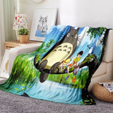 Totoro Blanket Flannel Throw Room Decoration