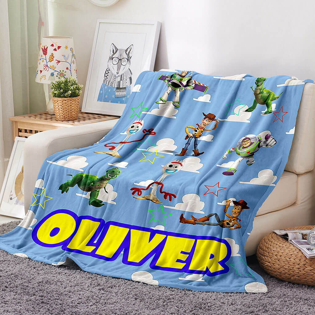 Toy Story Pattern Blanket Flannel Throw Room Decoration