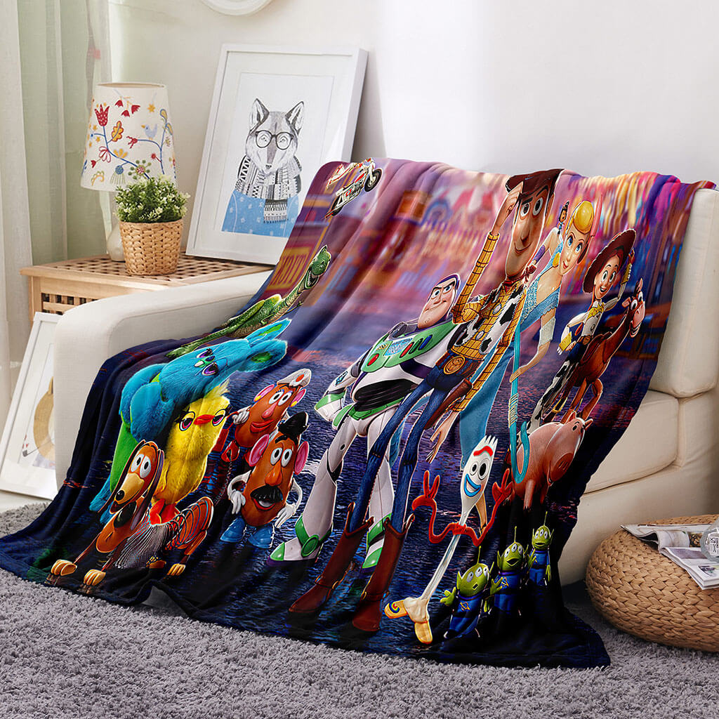Toy Story Pattern Blanket Flannel Throw Room Decoration