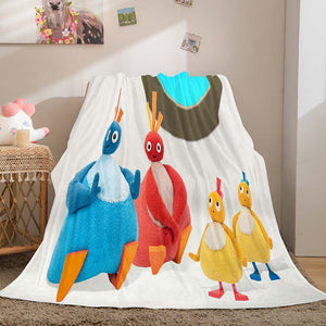 Twirlywoos Blanket Pattern Flannel Throw Room Decoration