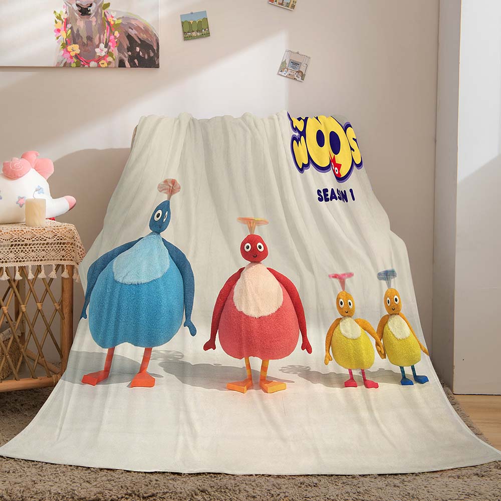 Twirlywoos Blanket Pattern Flannel Throw Room Decoration