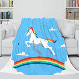 Unicorn Blanket Flannel Fleece Throw Blanket Girls Birthday Gift