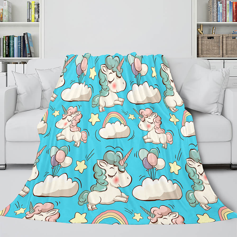 Unicorn Blanket Flannel Fleece Throw Blanket Girls Birthday Gift