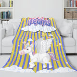 Unicorn Blanket Flannel Fleece Throw Blanket Girls Birthday Gift