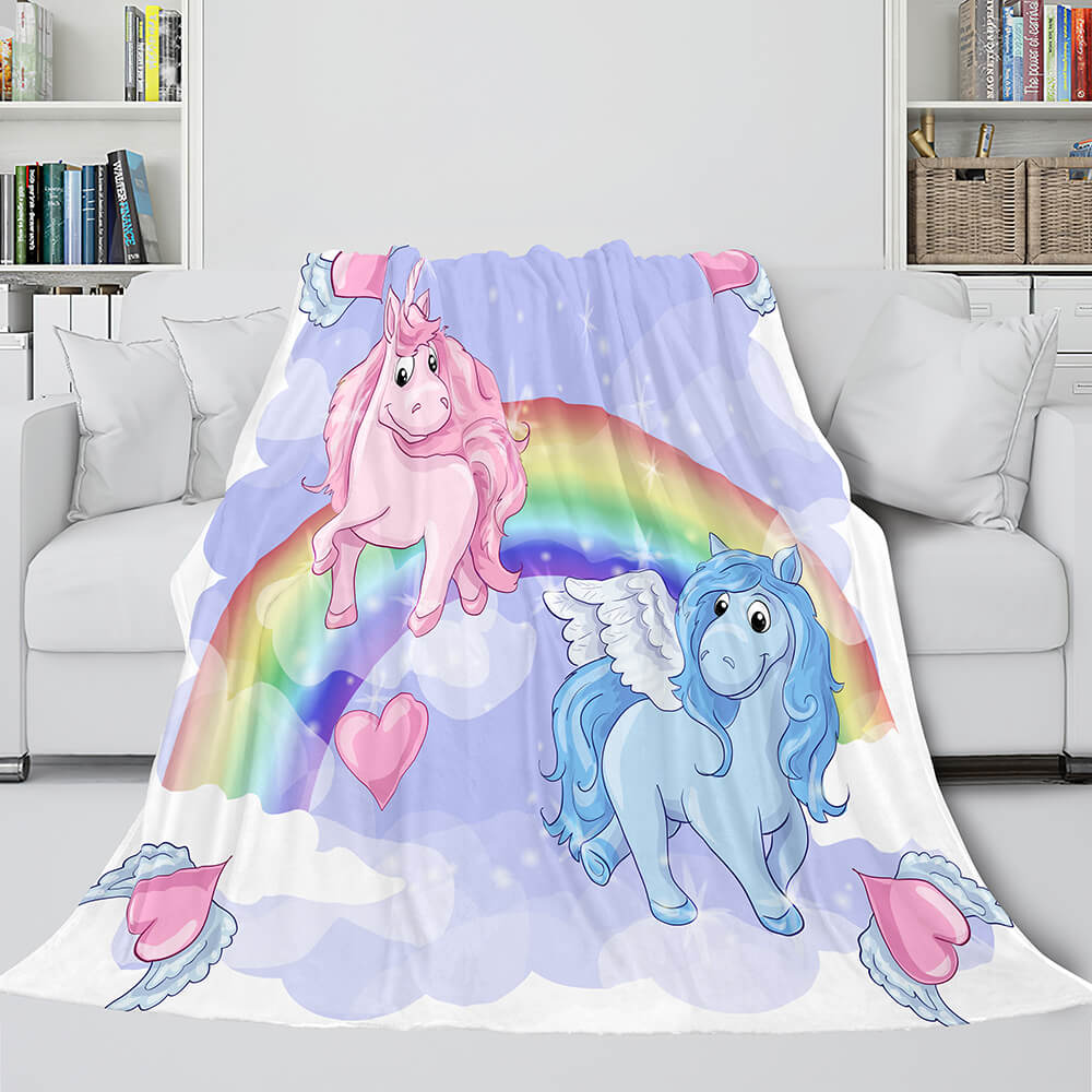 Unicorn Blanket Flannel Fleece Throw Cosplay Blanket Christmas Gift