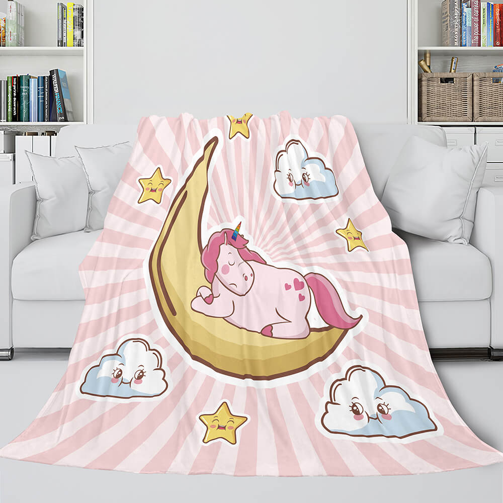 Unicorn Blanket Flannel Fleece Throw Cosplay Blanket Christmas Gift