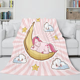 Unicorn Blanket Flannel Fleece Throw Cosplay Blanket Christmas Gift