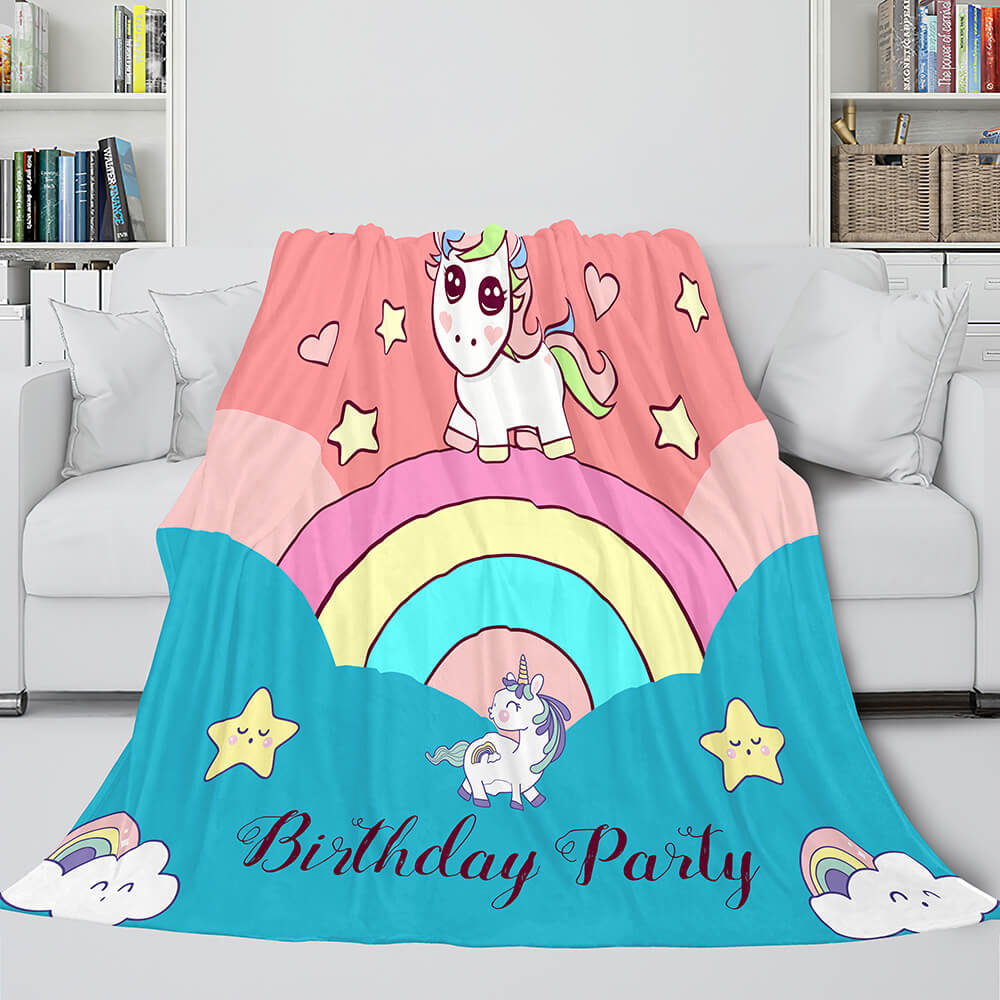 Unicorn Blanket Flannel Fleece Throw Cosplay Blanket Christmas Gift