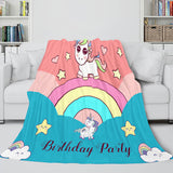 Unicorn Blanket Flannel Fleece Throw Cosplay Blanket Christmas Gift