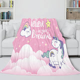 Unicorn Blanket Flannel Fleece Throw Cosplay Blanket Christmas Gift