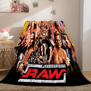 WWE World Wrestling Entertainment Cosplay Flannel Fleece Throw Blanket - EBuycos